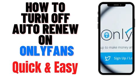 onlyfans how to turn off auto renew|Managing Your OnlyFans Subscription Auto Renewal。